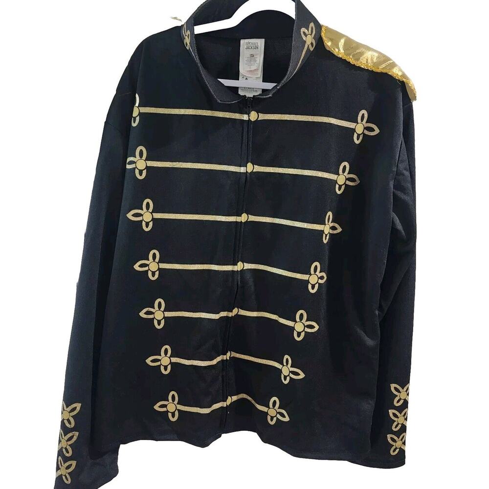 Rubies Michael Jackson Military Black W/Gold Accents Jacket Costume